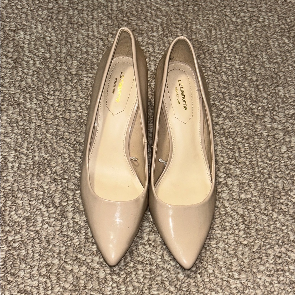 Liz Claiborne Nude Patent Heels